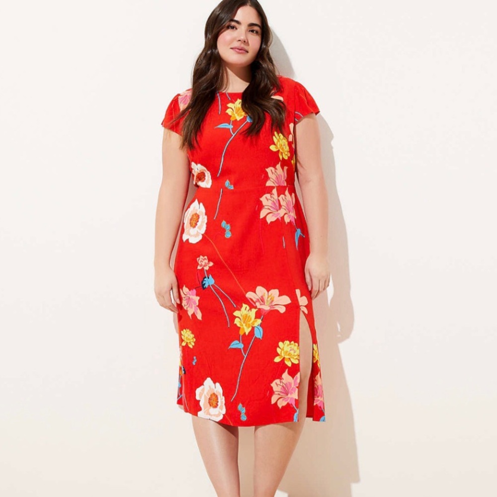 LOFT Plus Midi Dress
